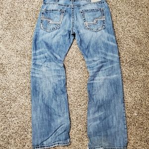 Mens silver Jean size 33×34